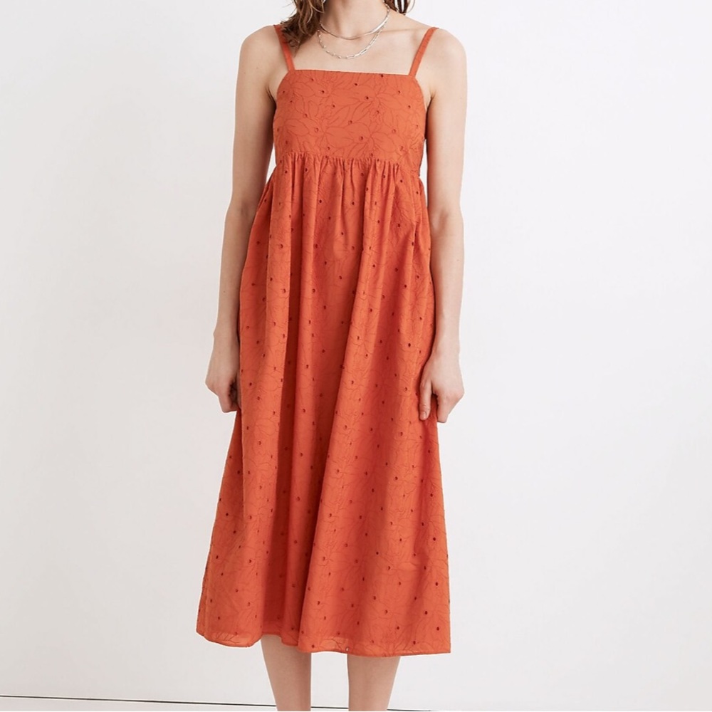Madewell Eyelet Summertime Cami Midi Dress